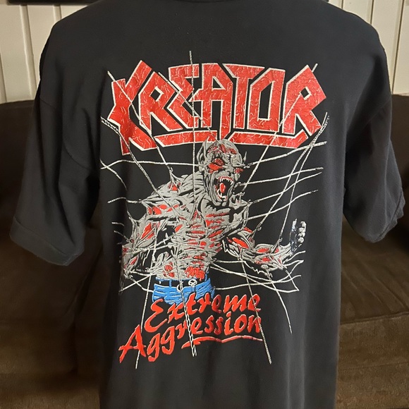 Kreator Extreme Aggression~Medium 1989 Double Sided Concert Shirt - Picture 5 of 16